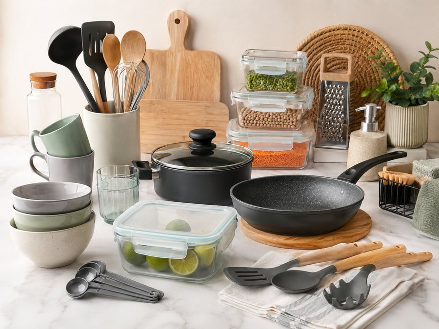 Panelas, potes, utensílios e utilidades domésticas